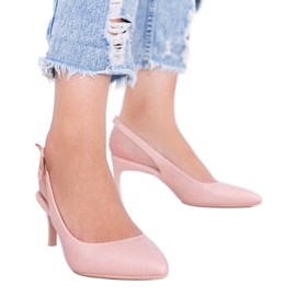 Różowe czółenka na szpilce Elen