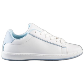 SHELOVET Niskie Trampki Z Eko Skóry białe