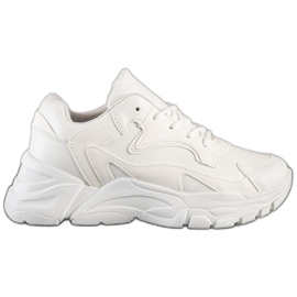 SHELOVET Casualowe Białe Sneakersy