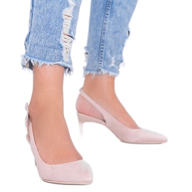 Beżowe czółenka na szpilce Tari beżowy