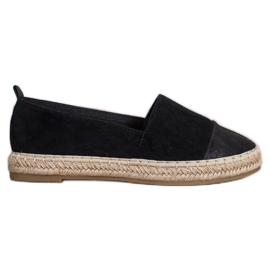 Bestelle Czarne Zamszowe Espadryle