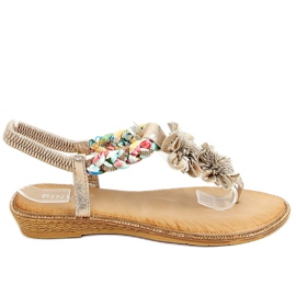 Sandałki japonki złote JN11-11 Gold złoty