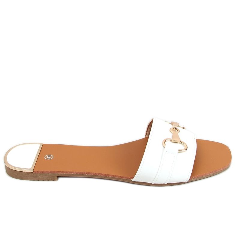 Klapki damskie białe N-109 White