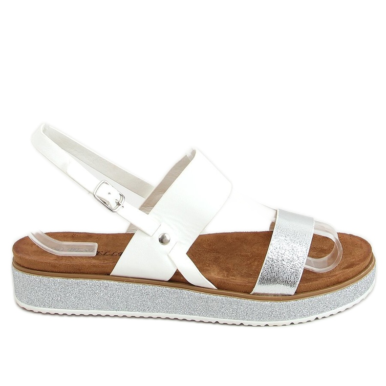 Sandałki damskie białe 100-138SA-1 White