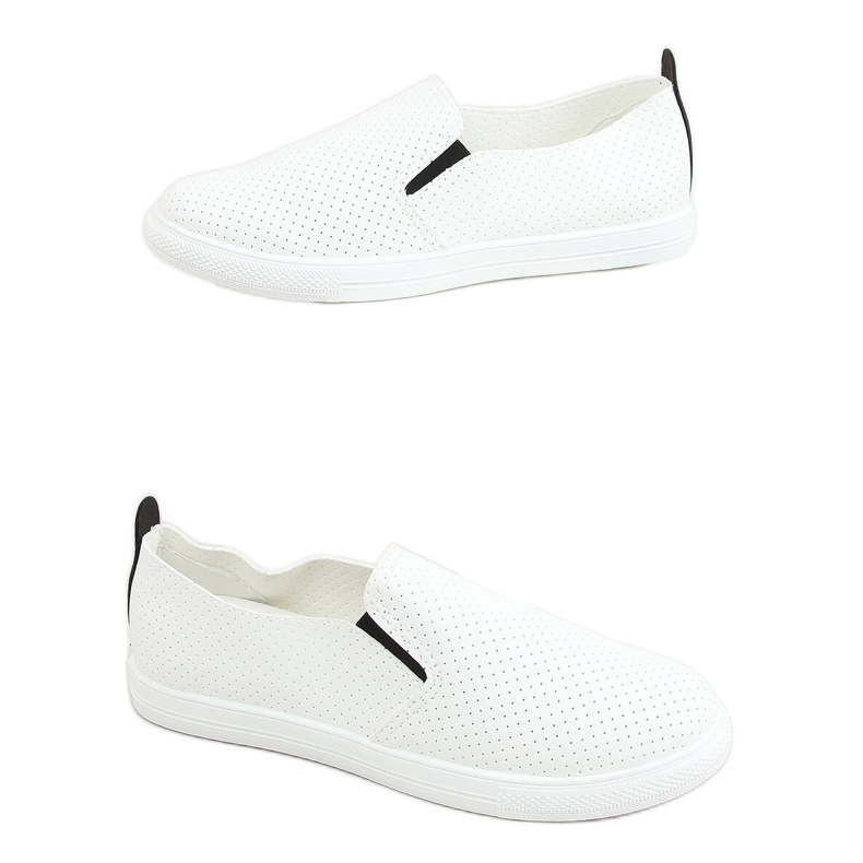 Trampki slip-on białe LA45 Black czarne