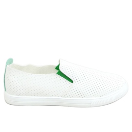 Trampki slip-on białe LA45 Green zielone