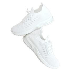 Buty sportowe skarpetkowe białe JHY90820 White