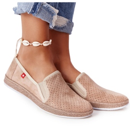 Ażurowe Espadryle Big Star FF276035 Beżowe beżowy