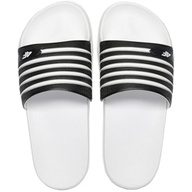 Klapki 4F W H4L21 KLD001 20S białe czarne