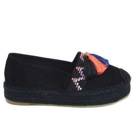 Espadryle z frędzelkami czarne 1735 Black