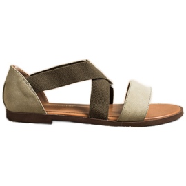 Wygodne Wsuwane Sandałki Sergio Leone zielone