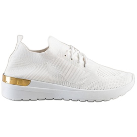 SHELOVET Wygodne Wsuwane Sneakersy białe