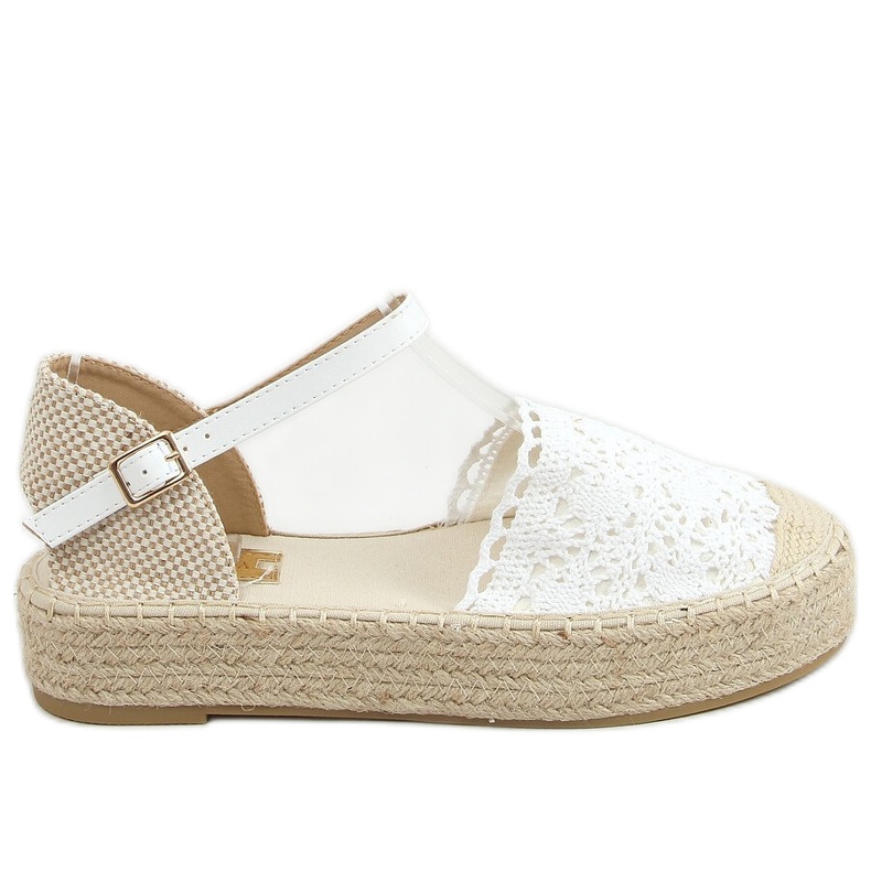 Espadryle koronkowe białe 919-4 White