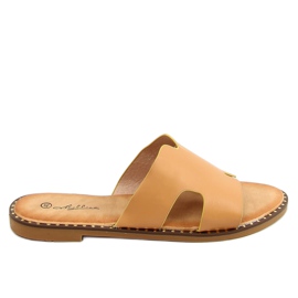 Klapki damskie camel SL1525 Camel brązowe