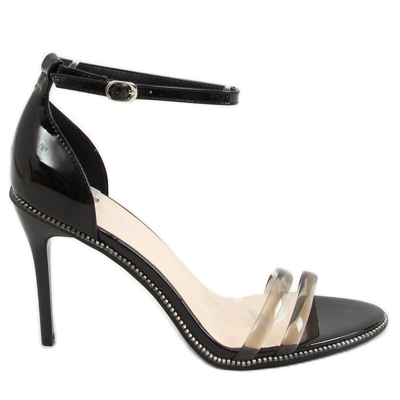 Sandałki na szpilce czarne P2L6735-6 Black