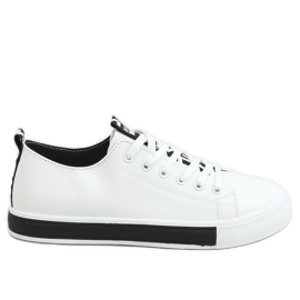 Trampki damskie biało-czarne LR2189 WHITE/BLACK białe