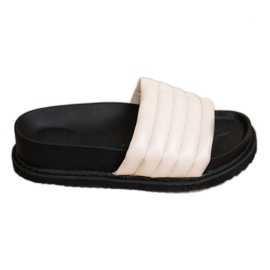 Seastar Lekkie Klapki Z Eko Skóry beżowy