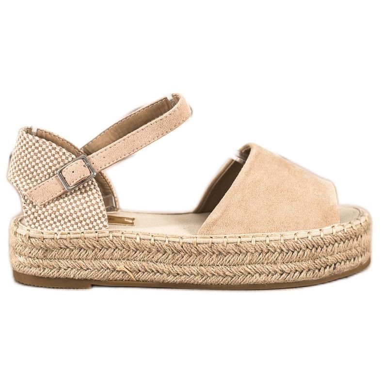Bestelle Espadryle Open Toe beżowy