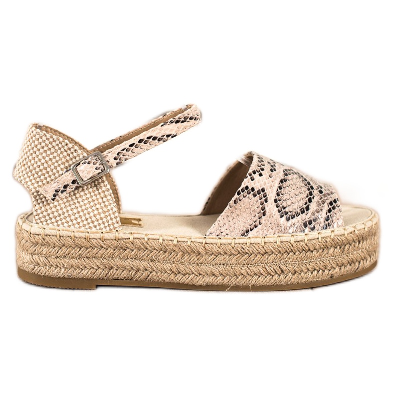 Bestelle Espadryle Open Toe beżowy