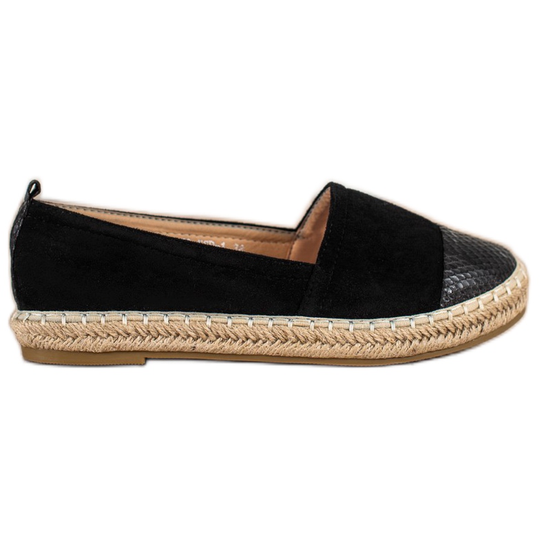 Bestelle Espadryle Z Wstawką Snake Print czarne