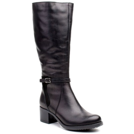 Marco Shoes Komfortowe kozaki damskie 0928K na mroźne dni czarne