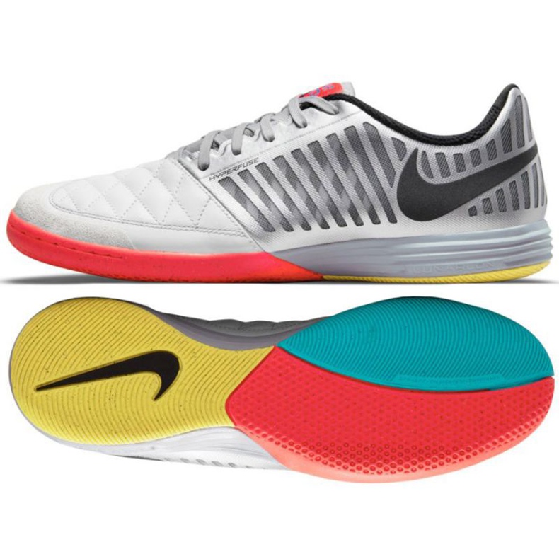 Buty piłkarskie Nike Lunar Gato Ii Ic M 580456 167 czarny, biały, szary/srebrny białe
