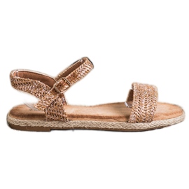 Bestelle Plecione Sandałki Ze Sprzączką złoty