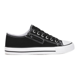 Damskie Trampki Z Suwakiem Czarne Malani