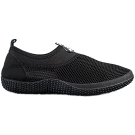 SHELOVET Ażurowe Buty Slip On czarne
