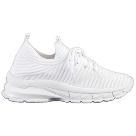 SHELOVET Białe Sneakersy Na Platformie