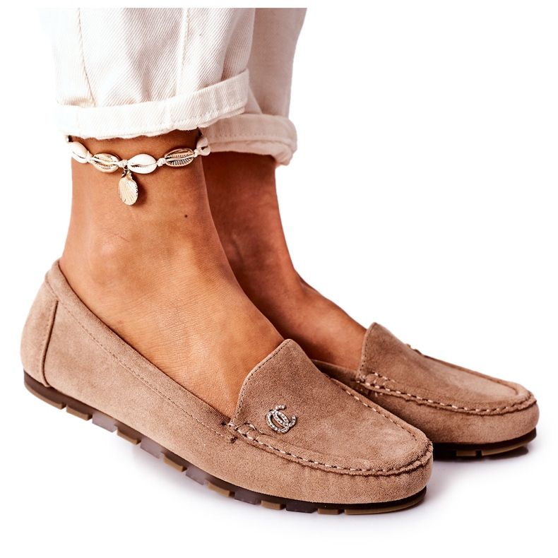 PS1 Damskie Zamszowe Mokasyny Jasny Brąz Madelyn beżowy