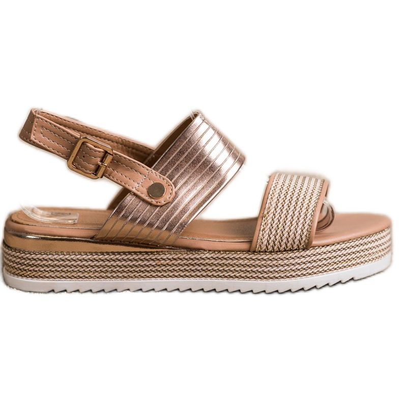 SHELOVET Sandały Na Platformie złoty