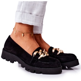 Zamszowe Mokasyny Lewski Shoes 3040 Czarne