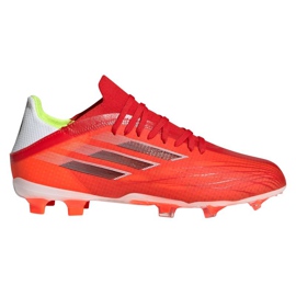 Buty piłkarskie adidas X Speedflow.1 Fg Jr FY3284 czerwone pomarańcze i czerwienie