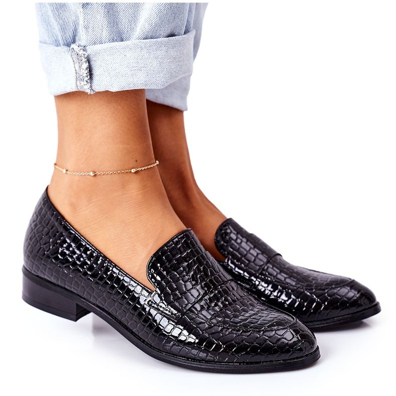 Lakierowane Mokasyny Vinceza 21-10674 Czarne