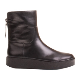 Marco Shoes Ocieplane botki sportowe na obszywanym spodzie czarne