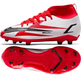 Buty piłkarskie Nike Mercurial Superfly 8 Club CR7 Mg Jr DB0926 600 wielokolorowe białe