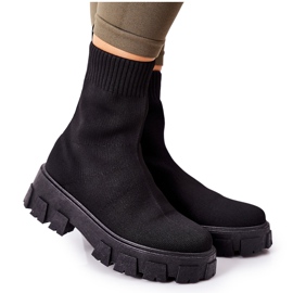 PS1 Workery Z Elastycznej Tkaniny Na Platformie Czarne Inspiration