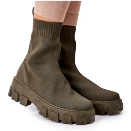 PS1 Workery Z Elastycznej Tkaniny Na Platformie Zielone Inspiration