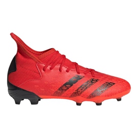 Buty piłkarskie adidas Predator Freak.3 Fg Jr FY6282 czerwone pomarańcze i czerwienie