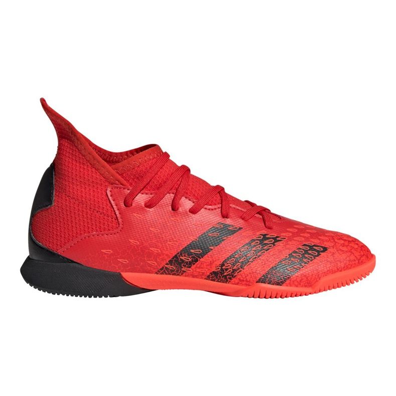 Buty piłkarskie adidas Predator Freak.3 In Jr FY6288 czerwone pomarańcze i czerwienie
