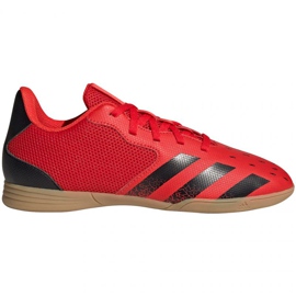 Buty piłkarskie adidas Predator Freak.4 In Jr FY6329 czerwone pomarańcze i czerwienie