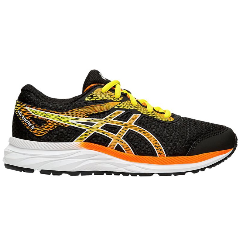 Buty Asics Gel-Excite 6 Gs Jr 1014A079-003 czarne pomarańczowe żółte