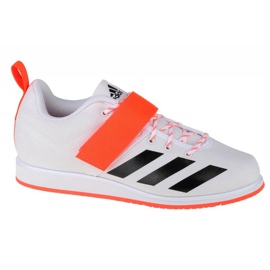 Buty adidas Powerlift 4 M GZ2865 białe czarne pomarańczowe
