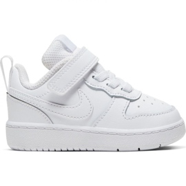 Buty Nike Court Borough Low 2 (TDV) Jr BQ5453-100 białe niebieskie