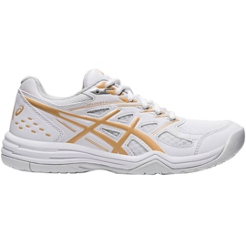 Buty do siatkówki Asics Upcourt 4 W 1072A055 103 biały, złoty białe