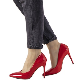 Czerwone lakierowane szpilki Ibiza