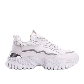 Beżowe sneakersy na grubej podeszwie Desiare beżowy