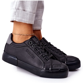 Damskie Skórzane Tenisówki Big Star II274029 Czarne