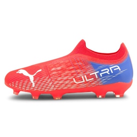 Buty piłkarskie Puma Ultra 3.3 Fg / Ag Jr 106529-01 czerwone pomarańcze i czerwienie